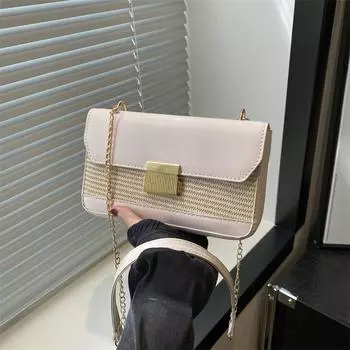 2024 Новая красивая индивидуальная красивая повседневная маленькая квадратная сумка повседневная сумка через плечо женская ретро модная сумка женская чёрный