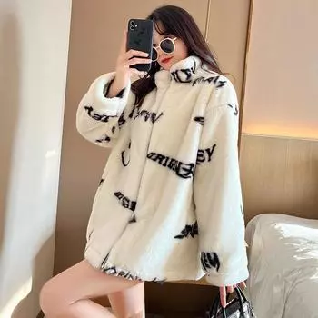 2024 новая куртка из искусственного меха кролика Рекс с капюшоном, женская верхняя часть с искусственным мехом, корейская версия, куртка большого размера с хлопком. S