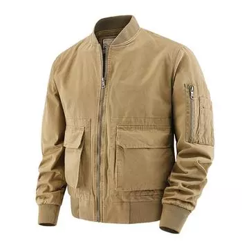 2024 Новая куртка мужская тонкая куртка-бомбер осень-зима мужская верхняя одежда однотонные куртки-бомберы пальто мужская одежда XL чёрный