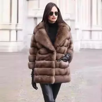 2024 новая куртка с искусственным мехом с лацканами женская куртка сращивания осень и зима S хаки