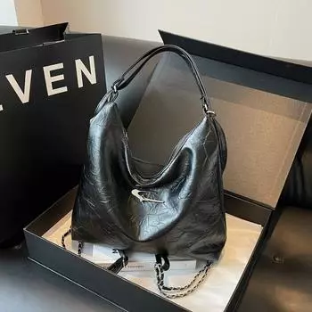 2024 новая летняя мода большая вместительная простая сумка-тоут для женщин рюкзак для поездок на работу модная сумка-мессенджер для женщин чёрный