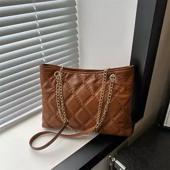 2024 новая летняя простая модная сумка через плечо в стиле ретро, повседневная сумка-мессенджер, модная сумка-тоут для поездок на работу и учебу для женщин чёрный