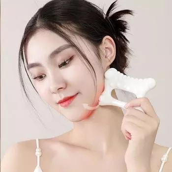 2024 Новая лицевая массажная доска Гуаша Керамика Уменьшает Бесплатно Для Женщин Пластина Тело Полный Жир Скрапи I2M2 white-One size