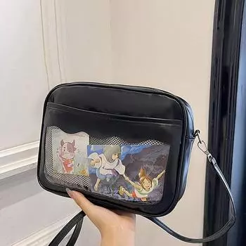 2024 новая личность простая повседневная сумка через плечо в иностранном стиле нишевый дизайн высококачественная трендовая сумка маленькая квадратная сумка чёрный