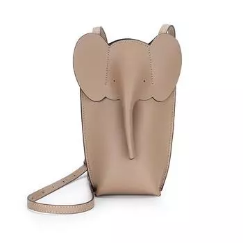 2024 Новая мини-сумка через плечо из 100% натуральной кожи для женщин, сумки через плечо для телефона, модная сумка-кошелек из коровьей кожи в виде слона хаки