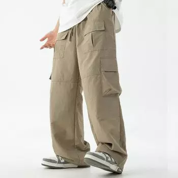 2024 Новая мода 3D мультикарманные мужские уличные свободные повседневные брюки брюки-карго M чёрный
