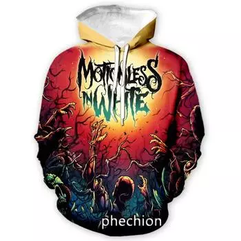 2024 Новая мода для мужчин/женщин Motionless in White 3D Print Casual Sweatshirt Hoodies Streetwear Men Loose Sport Hoodies Breathable S