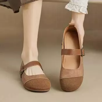 2024 Новая мода Круглый носок Неглубокий носок Универсальные повседневные женские спортивные туфли Однотонные удобные плоские женские туфли 35 бежевый