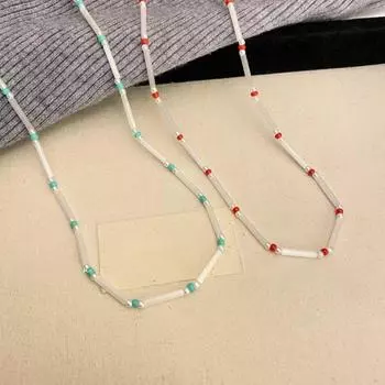 2024 Новая мода Личность Бисерный Темперамент Геометрический Джокер Ожерелье Женские Украшения