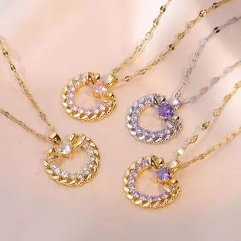 2024 Новая мода ожерелье с подвеской в виде сердца для женщин золотого цвета цепочка из нержавеющей стали ювелирные изделия аксессуары для свадебной вечеринки