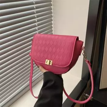 2024 Новая мода повседневная сумка через плечо повседневная трендовая модная сумка-седло женская французская нишевая ретро сумка женская чёрный