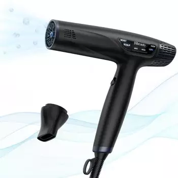 2024 Новая модель Hibeauty Официальный магазин Сушилка для волос Сушилка для волос Большой объем воздуха Быстрая сушка Фен с отрицательными ионами Низкотемпературный фен Режим увлажнения кожи головы