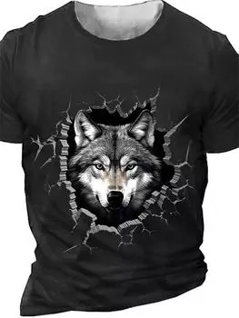 2024 Новая модная футболка с принтом животных и лошадей в формате 3D для мужчин и женщин, повседневная футболка с коротким рукавом для детей, уличная одежда, забавные графические футболки M