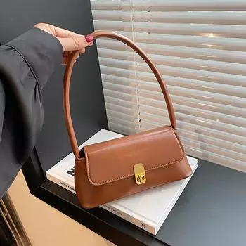 2024 новая модная и красивая французская нишевая маленькая сумка подмышкой женская маленькая квадратная сумка ретро сумка на плечо для поездок на работу чёрный