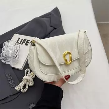 2024 Новая модная и модная высококачественная сумка через плечо на одно плечо, сумка уникального дизайна, женская универсальная сумка-седло для подмышек