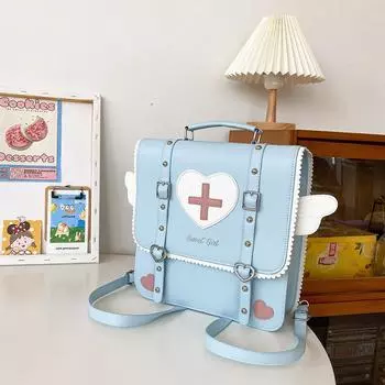 2024 новая модная контрастная цветная большая вместительная женская сумка женская универсальная сумка-мессенджер маленькая квадратная сумка с пряжкой на поясе горизонтальный рюкзак белый