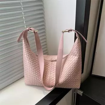 2024 Новая модная летняя сумка Niche Simple Underarm Bag, модная женская сумка через плечо для поездок на работу чёрный