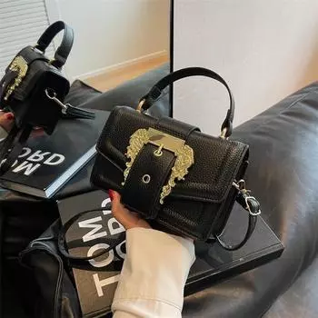 2024 Новая модная маленькая квадратная сумка женская простая нишевая женская сумка через плечо с доставкой в реальном времени оранжевый