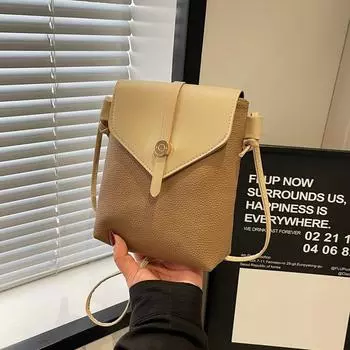 2024 новая модная маленькая квадратная сумка простая одно плечо косая сумка для мобильного телефона повседневная сумка для мелочей весенняя новая женская сумка чёрный