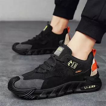 2024 Новая модная мужская удобная обувь на четыре сезона, дышащие повседневные кроссовки для бега 39 бежевый