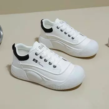 2024 новая модная обувь для папы на толстой подошве, повседневная спортивная повседневная обувь для средней школы с низким берцем, женские туфли-доски 35 дубильная кора