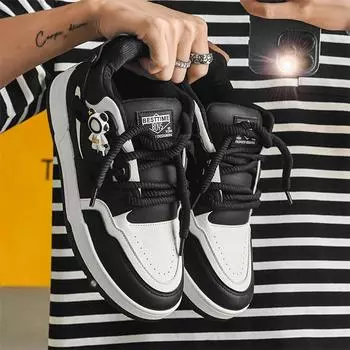 2024 Новая модная обувь для пар, мужская повседневная обувь для доски, трендовая нескользящая спортивная женская обувь 36 серый