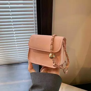 2024 Новая модная однотонная повседневная сумка с цепочкой, простая сумка для поездок на работу, большая вместительная сумка через плечо, сумка через плечо, маленькая квадратная сумка, женская сумка белый