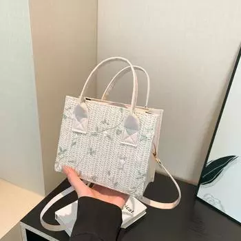 2024 новая модная повседневная сумка через плечо в иностранном стиле, повседневная сумка-мессенджер, простая модная портативная маленькая квадратная сумка, женская сумка белый