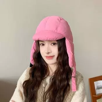 2024 Новая модная повседневная ветрозащитная холодостойкая шапка из хлопка для защиты ушей зимняя уличная сохраняющая тепло шапка бежевый