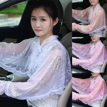 2024 Новая модная солнцезащитная одежда с принтом роз, солнцезащитная шаль, шарф, защитная уличная летняя женская блузка зелёный