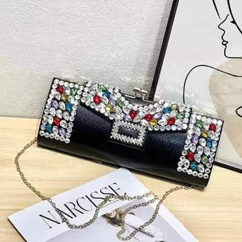 2024 Новая модная сумка через плечо большой емкости, элегантная женская сумка чёрный