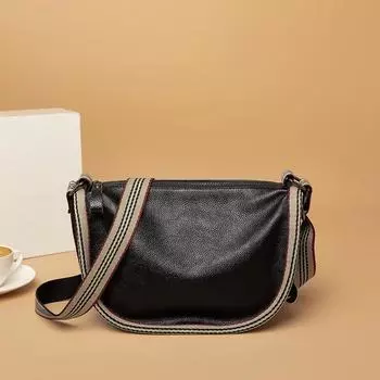 2024 новая модная сумка с широким плечевым ремнем контрастного цвета из мягкой кожи большой вместимости сумка для мамы сумка-мессенджер на одно плечо