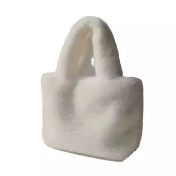 2024 новая модная сумка сумка имитация шерсти кролика Рекс для девочек универсальная плюшевая сумка-мессенджер нишевая сумка белый