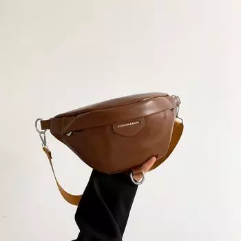 2024 Новая модная текстурированная нагрудная сумка в стиле ретро, женская повседневная универсальная сумка большой вместимости на одно плечо, дорожная поясная сумка через плечо