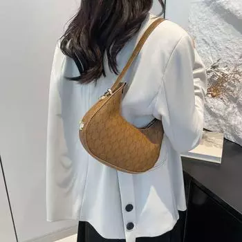 2024 Новая модная универсальная сумка через плечо, женская повседневная сумка для поездок на работу, простая сумка в стиле ретро чёрный