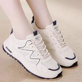 2024 Новая модная универсальная уличная удобная дышащая сетчатая спортивная обувь повседневная обувь для женщин 35 хаки