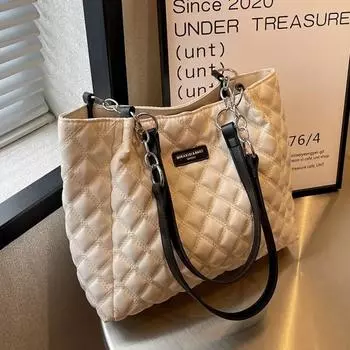 2024 Новая модная женская сумка на одно плечо большой емкости, модная универсальная сумка-тоут для подмышек, повседневная ручная сумка для поездок на работу 30x8x25cm хаки