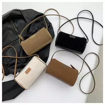 2024 Новая модная женская сумка в западном стиле, простая и повседневная женская сумка через плечо, элегантная европейская и американская ретро-сумка через плечо с цилиндром