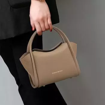 2024 Новая мягкая кожаная сумка для мамы, повседневная универсальная корзина для капусты Yuanbao, ручная мини-сумка для телефона через плечо