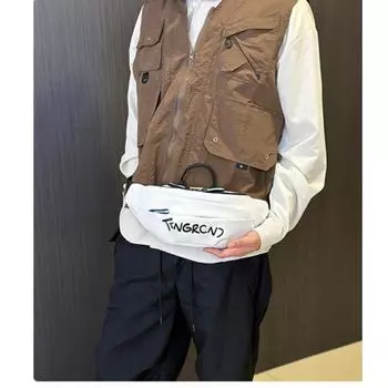 2024 Новая мужская и женская поясная сумка из нейлона, повседневная японская сумка через плечо, мужская модная сумка через плечо, многофункциональная поясная сумка