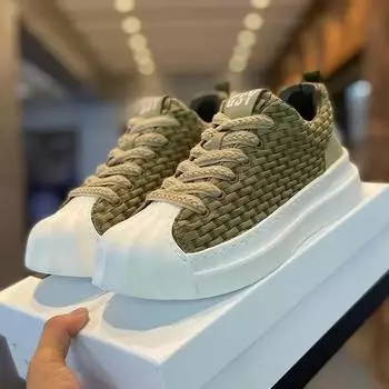 2024 Новая мужская обувь Роскошные брендовые кроссовки Дизайнерская повседневная обувь на толстой подошве для мужчин Модная обувь для скейтбординга Zapatillas De Hombre 39 хаки