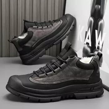 2024 Новая мужская обувь Зимняя хлопковая обувь Нескользящие мужские кроссовки Удобные мужские зимние ботинки Износостойкая платформа Tenis Hombres 39