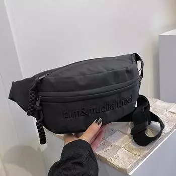 2024 новая нагрудная сумка для мужчин и женщин, модная сумка-мессенджер, модная простая спортивная поясная сумка для студентов, повседневная сумка белый