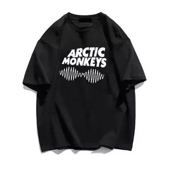 2024 Новая одежда Arctic Monkeys Женская мода Печатная манга Графическая футболка Повседневная Y2k Белая Черная хлопковая футболка Одежда S