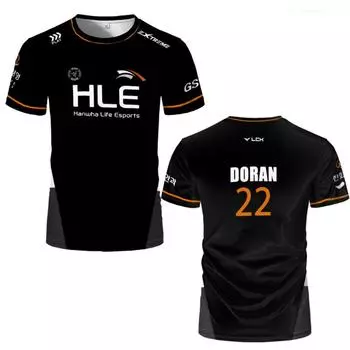 2024 Новая одежда поддержки клуба HLE E-sports League Of Legends HLE White Black Uniform ESports Contest Team мужские футболки S