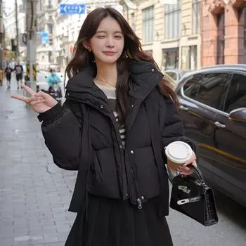 2024 новая одежда с хлопковой подкладкой женская зимняя короткая куртка корейской версии свободная и утолщенная одежда с хлопковой подкладкой маленькие куртки с хлопковой подкладкой S recommends 75-55 kg