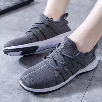 2024 новая пара летающих плетеных кроссовок Tide для спорта на открытом воздухе дышащие повседневные туфли для увеличения роста модные модные туфли большого размера Tide 36 чёрный