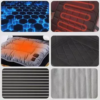 2024 Новая Подогреваемая Подушка Сиденья Автомобиля Дома USB Подогреваемая Трехскоростная Регулируемая Подушка Зимняя Теплая Физиотерапия Электрическая Грелка чёрный