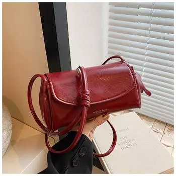 2024 новая популярная сумка на одно плечо подмышкой универсальная женская сумка-мессенджер высококачественная мягкая кожаная маленькая женская сумка чёрный