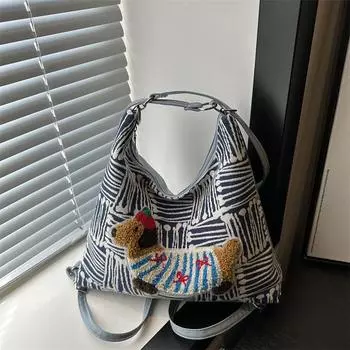 2024 новая повседневная модная простая сумка-тоут, высококачественная, легкая, вместительная, многофункциональная сумка-рюкзак синий